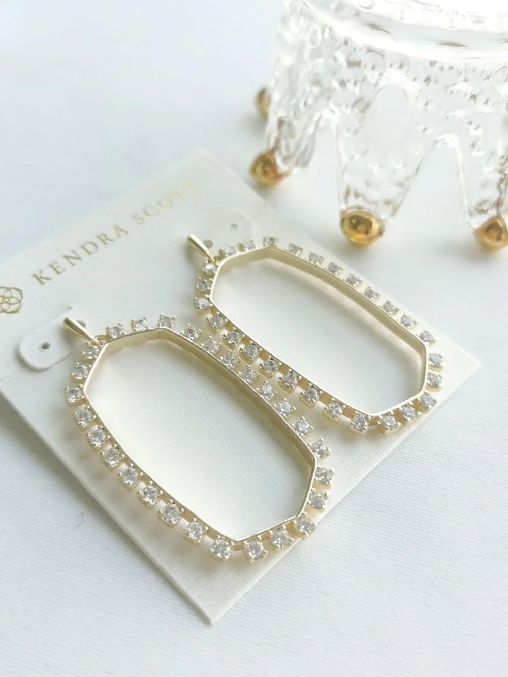Kendra Scott Danielle Crystal Gold Earrings